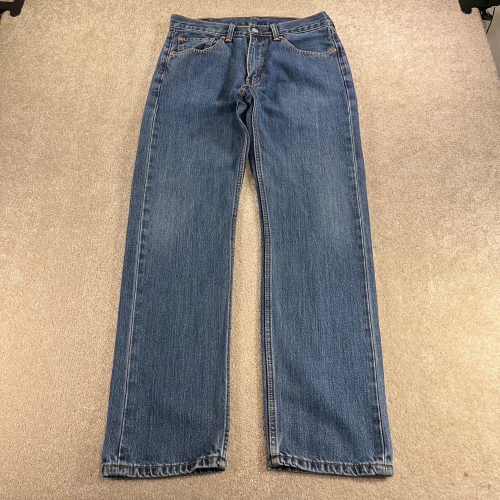 Levi's 505 Original Fit Jeans Mens 32x32 Blue Medium Wash Button Fly Straight